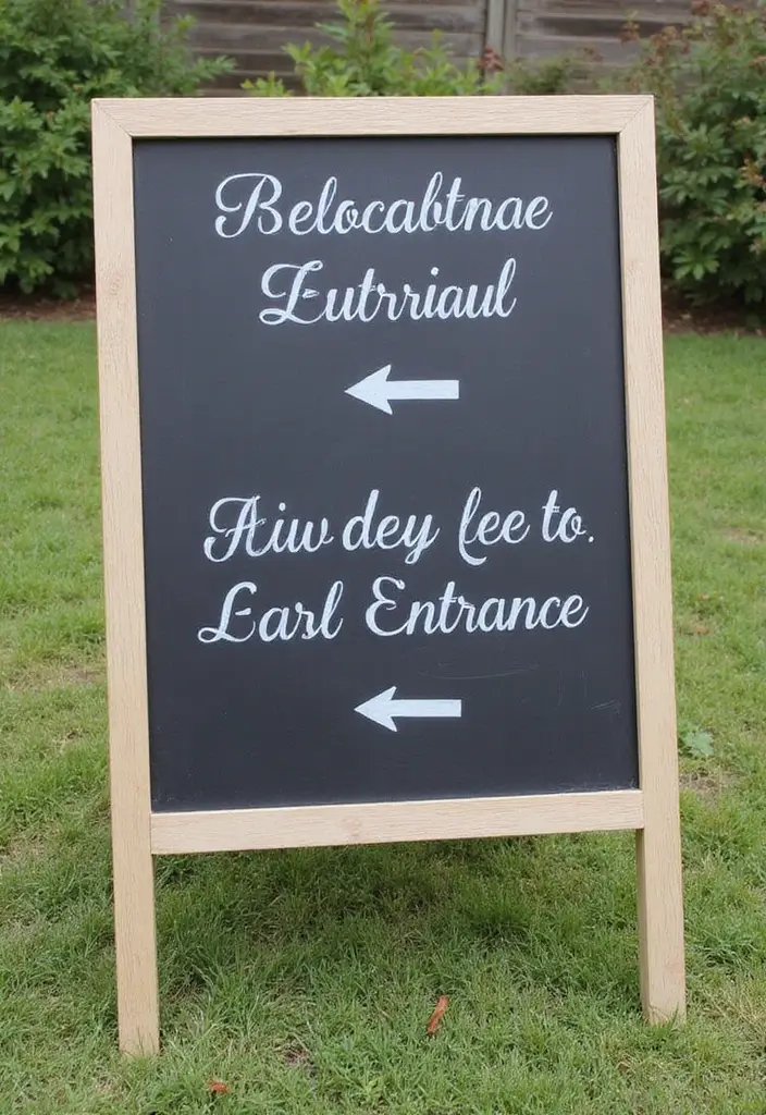 30 Wedding Entrance Decorations That Create a Grand First Impression 20 30 Wedding Entrance Decorations That Create a Grand First Impression - 19. Reusable Directional Signs
