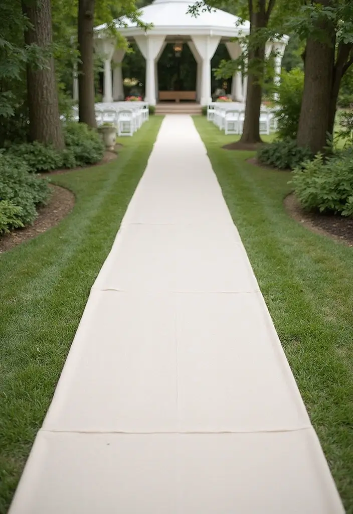 30 Wedding Entrance Decorations That Create a Grand First Impression 21 30 Wedding Entrance Decorations That Create a Grand First Impression - 20. Organic Cotton Aisle Runner