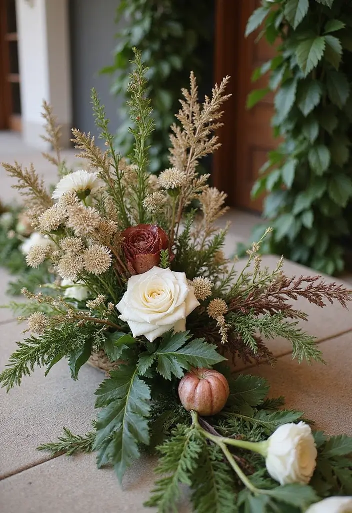30 Wedding Entrance Decorations That Create a Grand First Impression 25 30 Wedding Entrance Decorations That Create a Grand First Impression - 24. Nature-Inspired Centerpieces