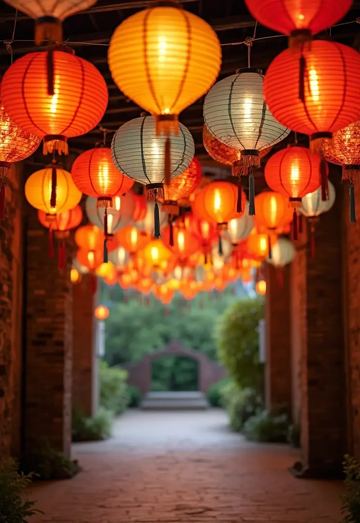 30 Wedding Entrance Decorations That Create a Grand First Impression 28 30 Wedding Entrance Decorations That Create a Grand First Impression - 27. Paper Lanterns