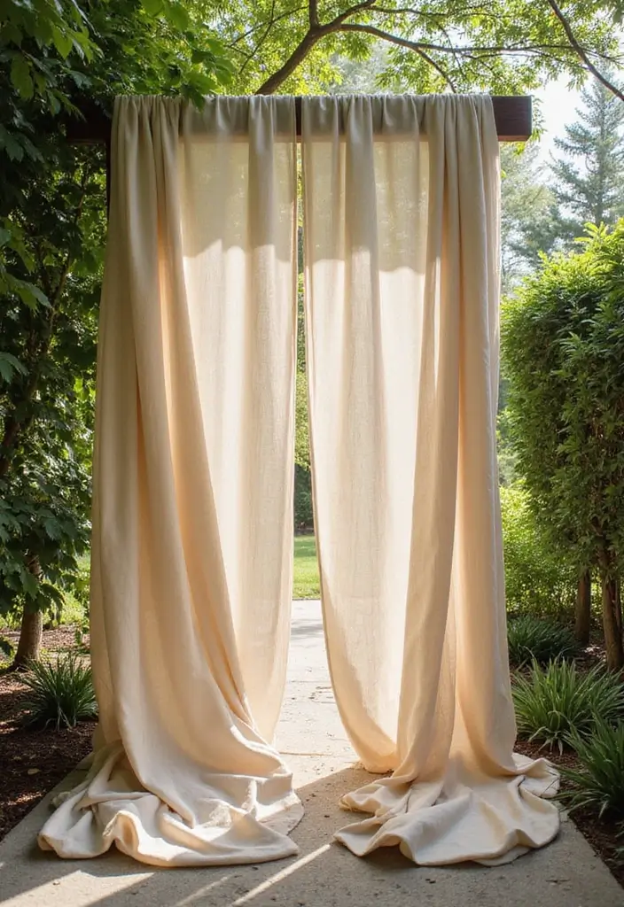 30 Wedding Entrance Decorations That Create a Grand First Impression 5 30 Wedding Entrance Decorations That Create a Grand First Impression - 4. Eco-Friendly Fabric Draping