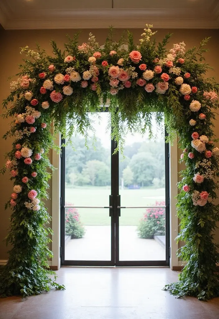 30 Wedding Entrance Decorations That Create a Grand First Impression 9 30 Wedding Entrance Decorations That Create a Grand First Impression - 8. Hanging Floral Installations