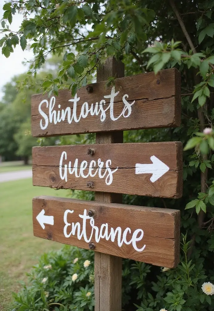 30 Wedding Entrance Decorations That Create a Grand First Impression 10 30 Wedding Entrance Decorations That Create a Grand First Impression - 9. Wooden Signage