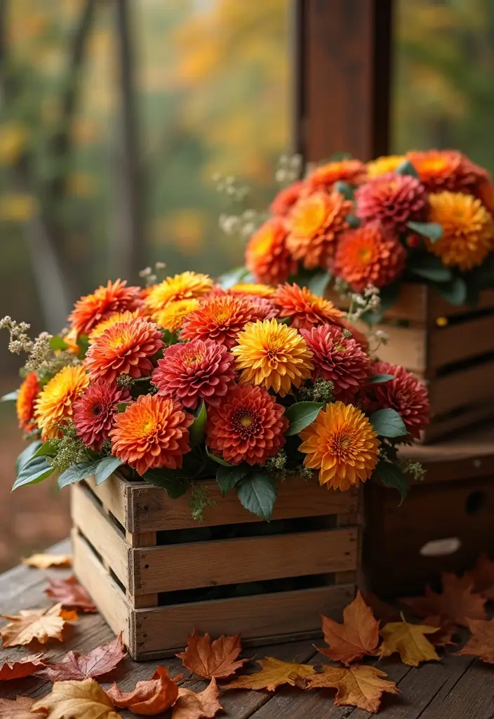 30 Wedding Flower Arrangements That Add Romance to Every Corner - 5. Seasonal Autumn Arrangements