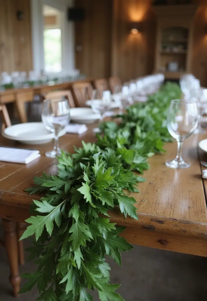 30 Wedding Flower Arrangements That Add Romance to Every Corner - 6. Ethereal Greenery Garlands