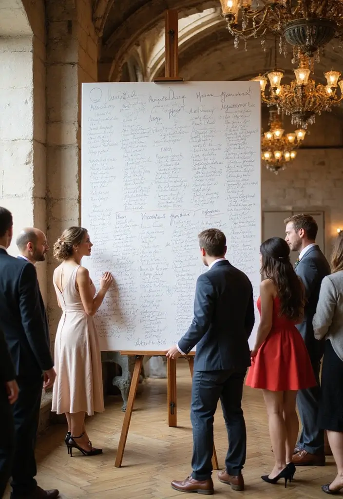 30 Wedding Guest Book Ideas That Are Fun and Creative 20 30 Wedding Guest Book Ideas That Are Fun and Creative - 20. Signed Canvas Art