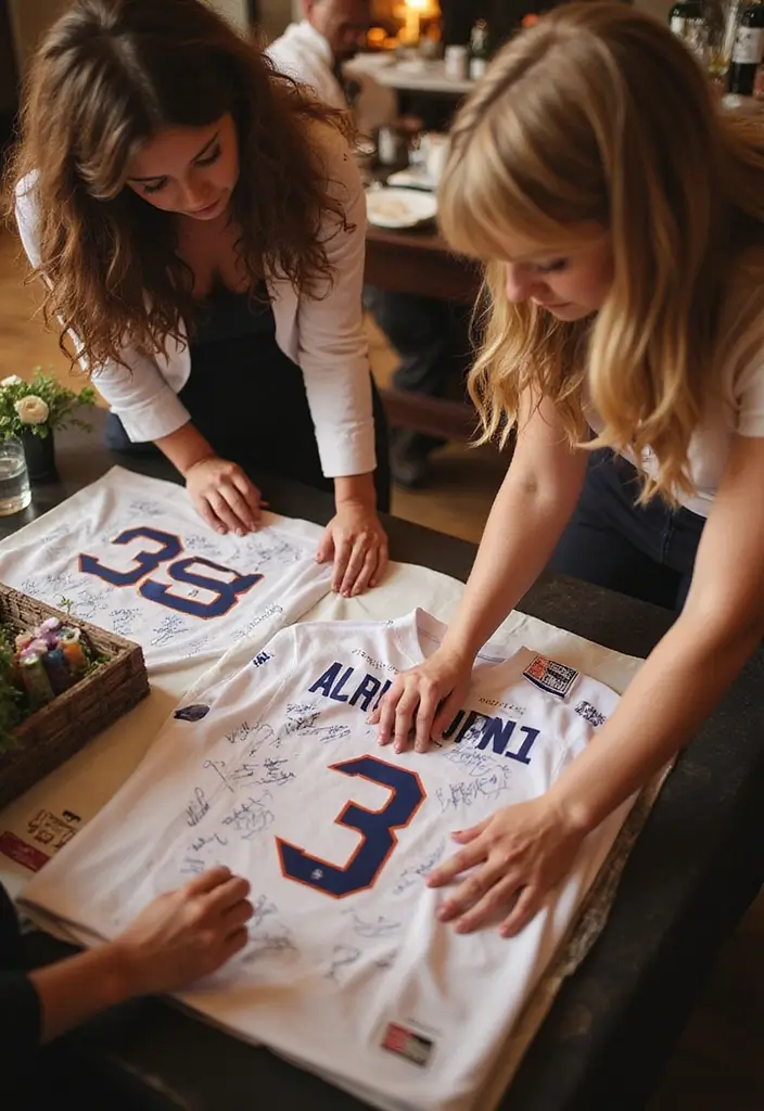 30 Wedding Guest Book Ideas That Are Fun and Creative 26 30 Wedding Guest Book Ideas That Are Fun and Creative - 26. Signed Sports Jersey Guest Book