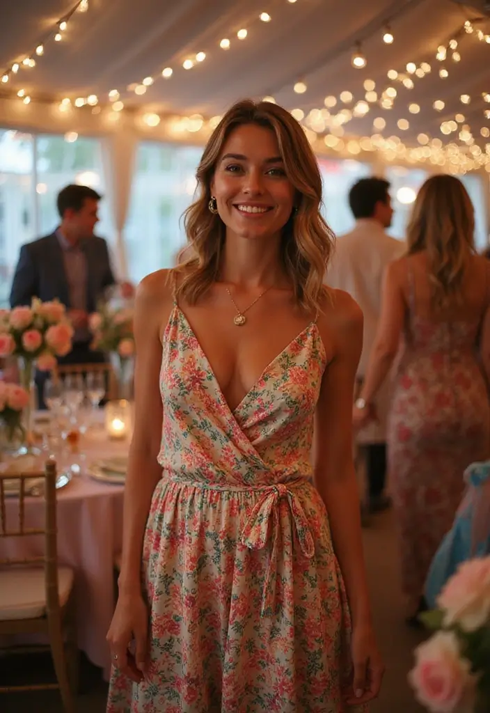 30 Wedding Guest Dresses for Summer That Are Stylish and Breezy - 30. Fun Printed Wrap Dress