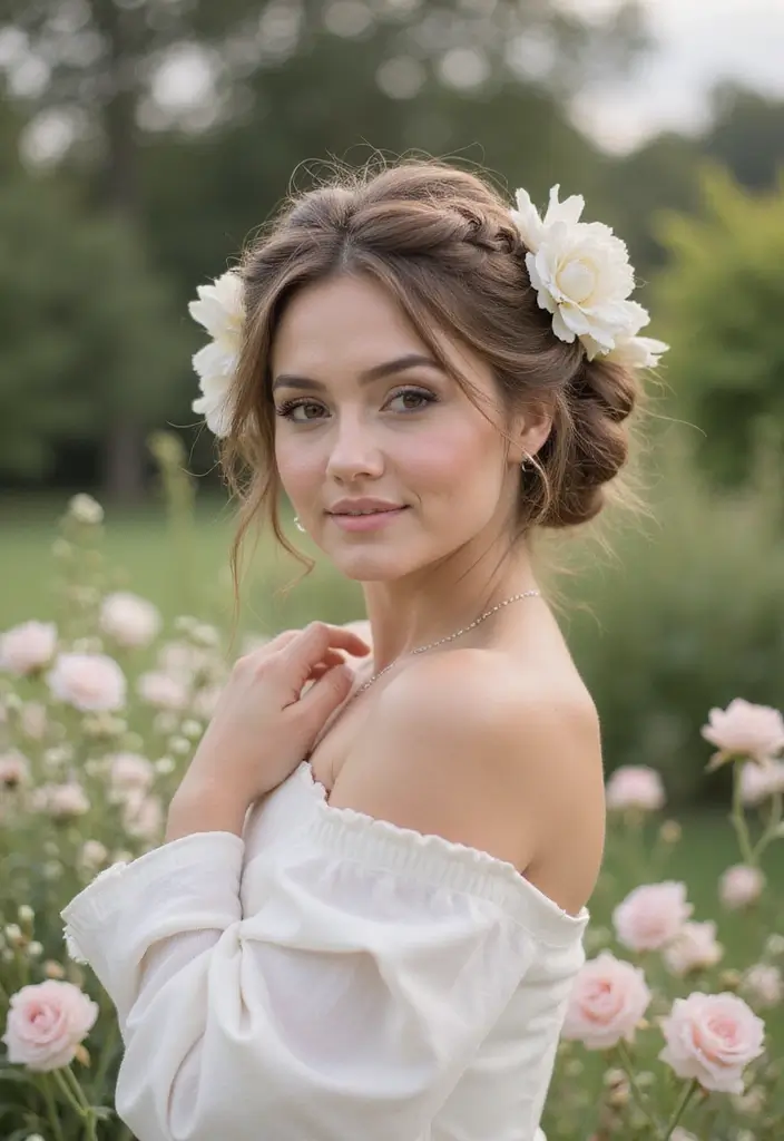 30 Wedding Hair Down Styles That Feel Natural and Beautiful - 15. Twisted Loose Updo