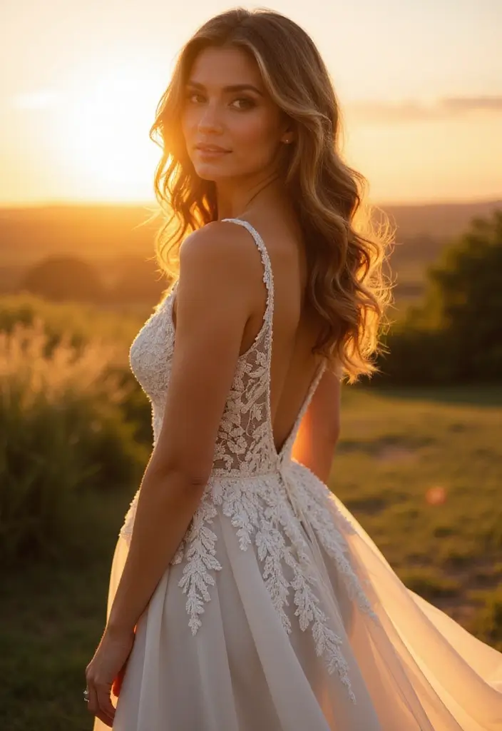 30 Wedding Hair Down Styles That Feel Natural and Beautiful - 17. Loose Waves with Subtle Highlights