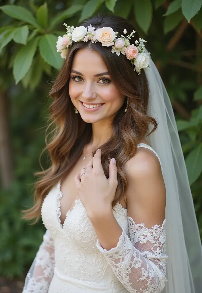 30 Wedding Hair Down Styles That Feel Natural and Beautiful - 18. Soft Waves with a Headband