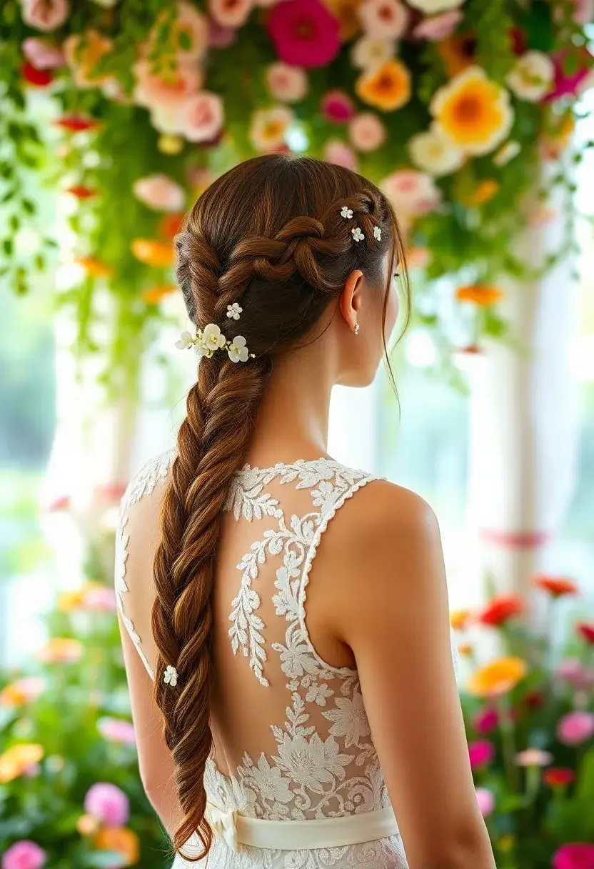 30 Wedding Hair Down Styles That Feel Natural and Beautiful - 26. Braided Hair Bow