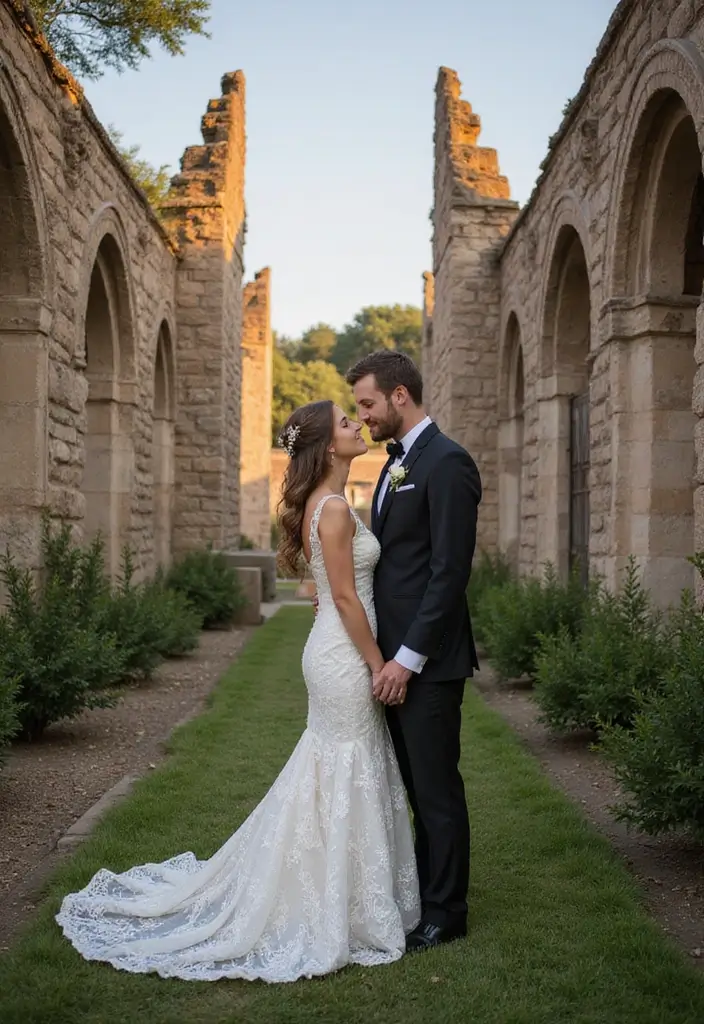 30 Wedding Photo Ideas That Will Make Your Big Day Unforgettable 5 30 Wedding Photo Ideas That Will Make Your Big Day Unforgettable - 5. Ancient Ruins Romance