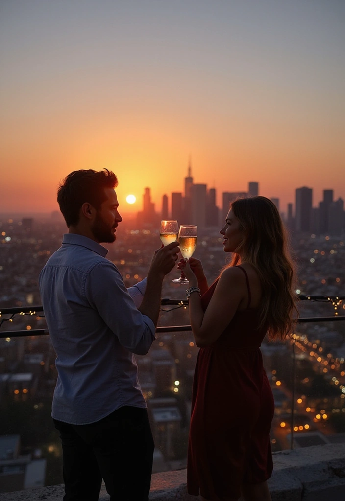 30 Wedding Photoshoot Ideas Every Couple Should Try at Least Once - 13. Elegant Rooftop