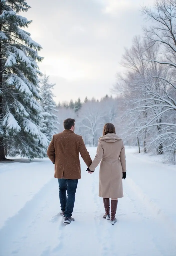 30 Wedding Photoshoot Ideas Every Couple Should Try at Least Once - 16. Snowy Wonderland