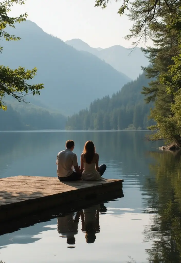 30 Wedding Photoshoot Ideas Every Couple Should Try at Least Once - 29. Serene Lake Reflections