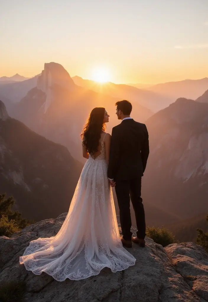 30 Wedding Photoshoot Ideas Every Couple Should Try at Least Once - 5. Majestic Mountains