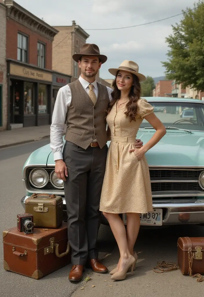 30 Wedding Photoshoot Ideas Every Couple Should Try at Least Once - 6. Vintage Charm