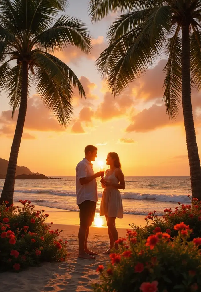 30 Wedding Photoshoot Ideas Every Couple Should Try at Least Once - 7. Tropical Paradise