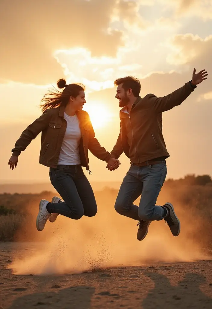 30 Wedding Picture Poses You’ll Want to Save for Your Photographer - 15. The Jumping Shot