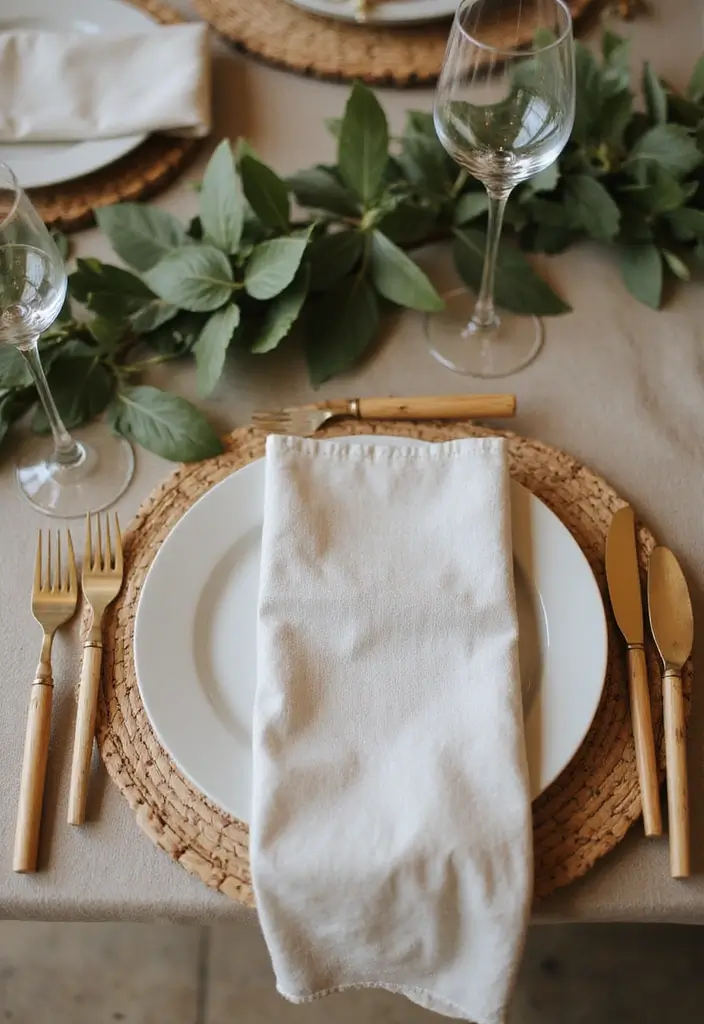 30 Wedding Reception Ideas Guests Will Remember Forever - 19. Natural Table Settings