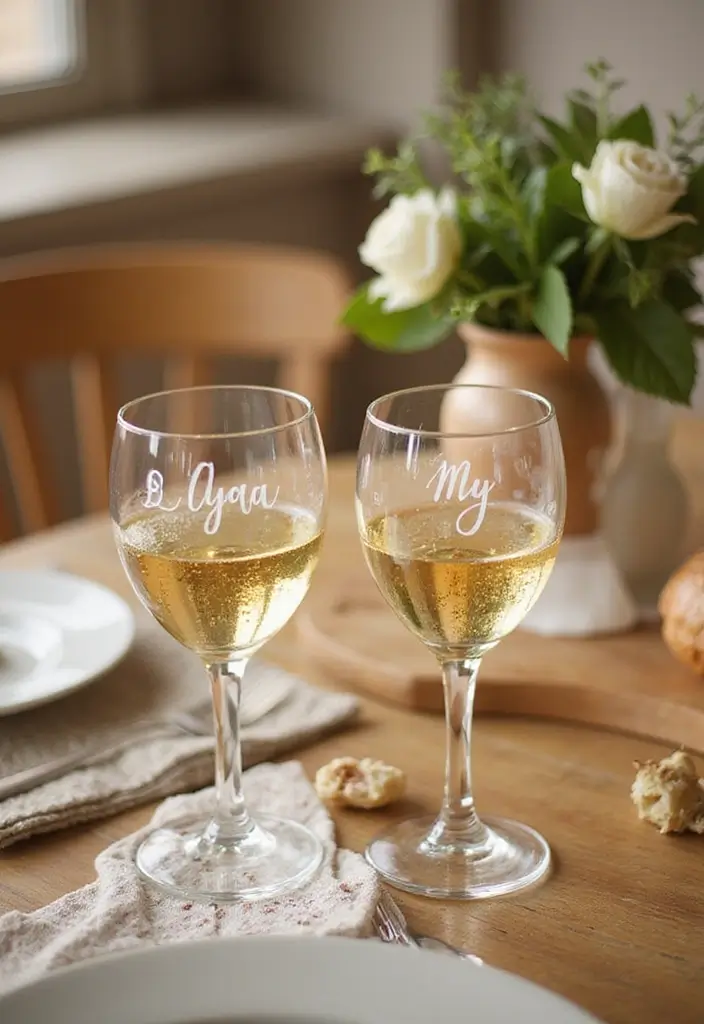 30 Wedding Reception Ideas Guests Will Remember Forever - 23. Personalized Eco-Friendly Glassware