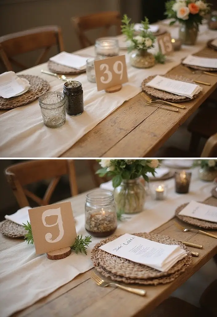 30 Wedding Reception Ideas Guests Will Remember Forever - 26. Handmade Table Numbers