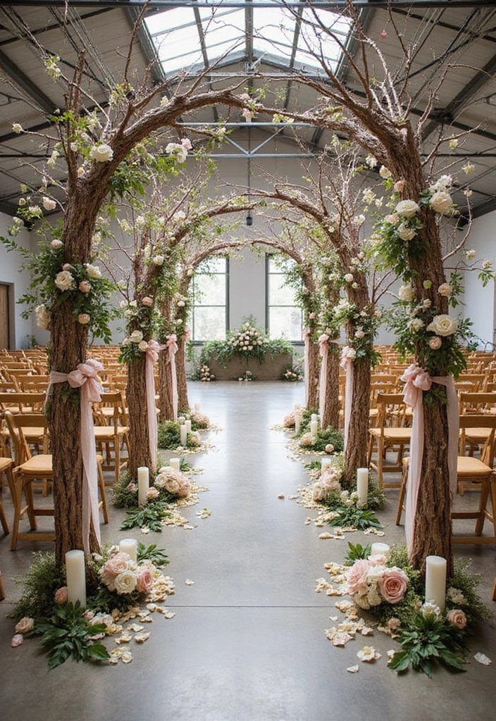 30 Wedding Stage Decorations That Transform Any Venue Into a Fairytale 14 30 Wedding Stage Decorations That Transform Any Venue Into a Fairytale - 14. Tree Branch Displays