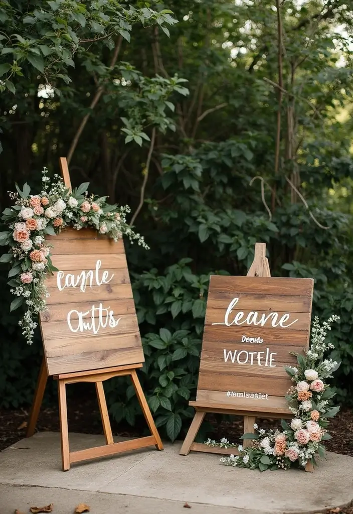 30 Wedding Stage Decorations That Transform Any Venue Into a Fairytale 17 30 Wedding Stage Decorations That Transform Any Venue Into a Fairytale - 17. Creative Signage