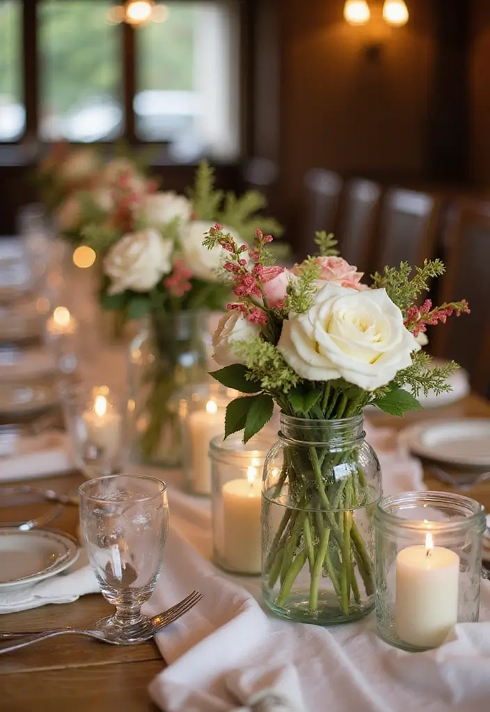 30 Wedding Stage Decorations That Transform Any Venue Into a Fairytale 18 30 Wedding Stage Decorations That Transform Any Venue Into a Fairytale - 18. Recycled Glass Centerpieces