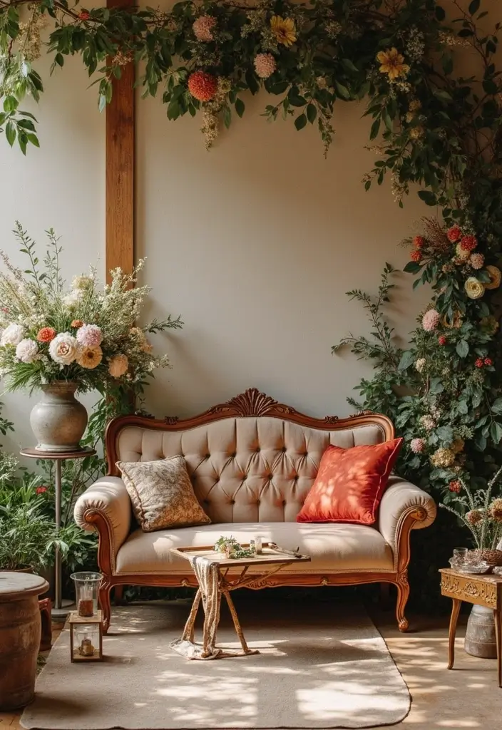 30 Wedding Stage Decorations That Transform Any Venue Into a Fairytale 20 30 Wedding Stage Decorations That Transform Any Venue Into a Fairytale - 20. Upcycled Furniture