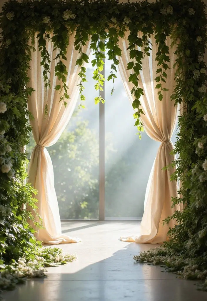 30 Wedding Stage Decorations That Transform Any Venue Into a Fairytale 3 30 Wedding Stage Decorations That Transform Any Venue Into a Fairytale - 3. Hanging Greenery