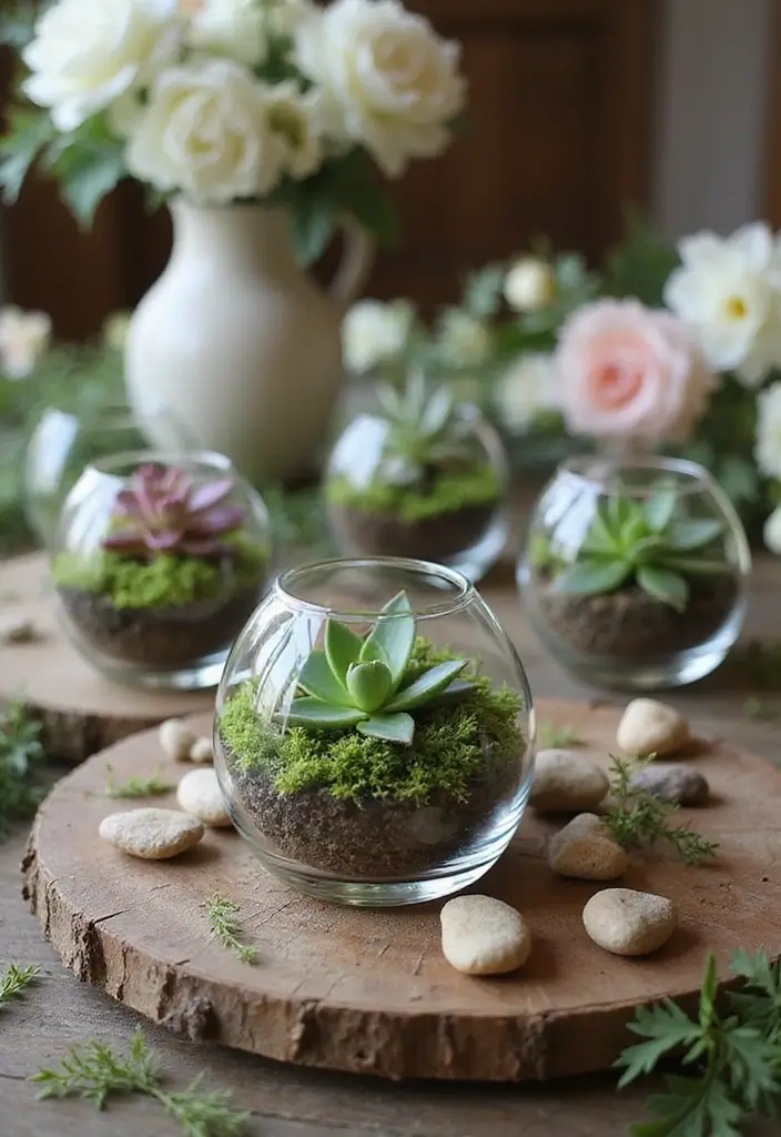 30 Wedding Table Centerpieces That Make a Big Impact 1 30 Wedding Table Centerpieces That Make a Big Impact - 1. Terrarium Treasures