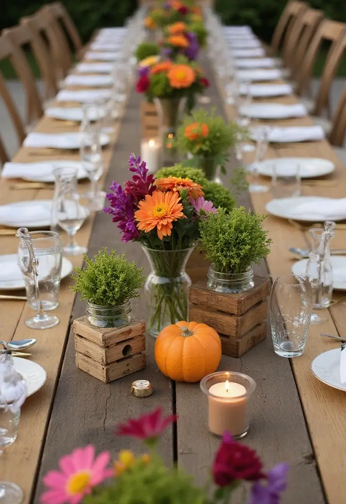 30 Wedding Table Centerpieces That Make a Big Impact 11 30 Wedding Table Centerpieces That Make a Big Impact - 11. Mixed Media Centerpieces