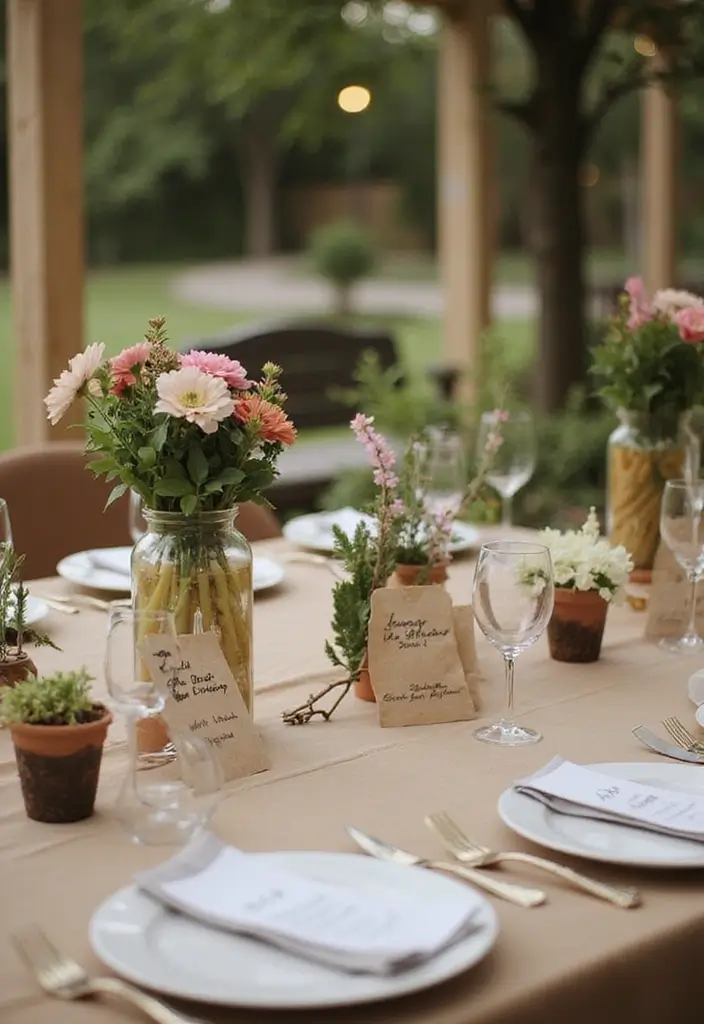 30 Wedding Table Centerpieces That Make a Big Impact 27 30 Wedding Table Centerpieces That Make a Big Impact - 27. Personalized Seed Packet Favors