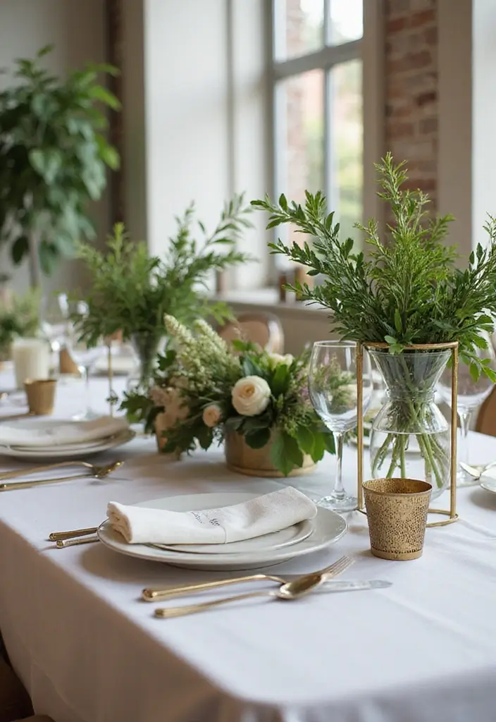 30 Wedding Table Centerpieces That Make a Big Impact 8 30 Wedding Table Centerpieces That Make a Big Impact - 8. Artistic Geometric Centerpieces