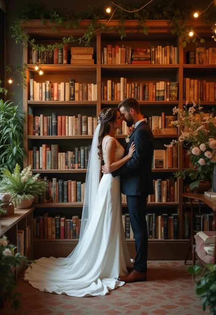 30 Wedding Venue Ideas That Suit Every Style and Budget 23 30 Wedding Venue Ideas That Suit Every Style and Budget - 23. Quaint Bookstores