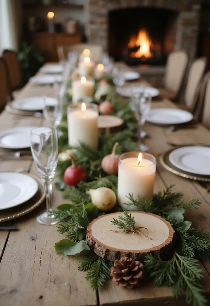 30 Winter Wedding Ideas That Feel Magical and Cozy - 13. Natural Elements in Decor