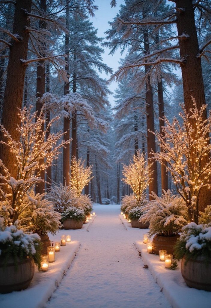 30 Winter Wedding Ideas That Feel Magical and Cozy - 16. Enchanted Winter Backdrops