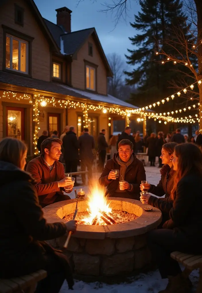 30 Winter Wedding Ideas That Feel Magical and Cozy - 19. Fire Pit Gatherings