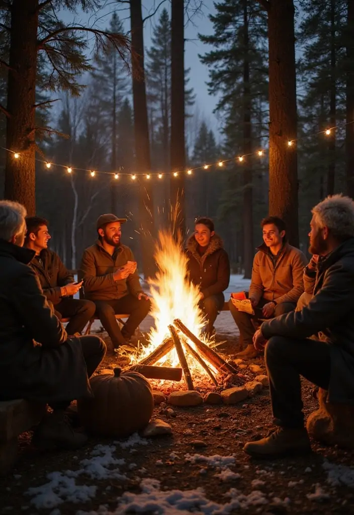 30 Winter Wedding Ideas That Feel Magical and Cozy - 23. Cozy Campfire Stories