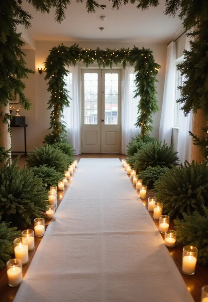 30 Winter Wedding Ideas That Feel Magical and Cozy - 6. Seasonal Ceremony Décor