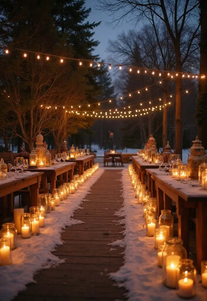 30 Winter Wedding Ideas That Feel Magical and Cozy - 9. Candles and Lanterns