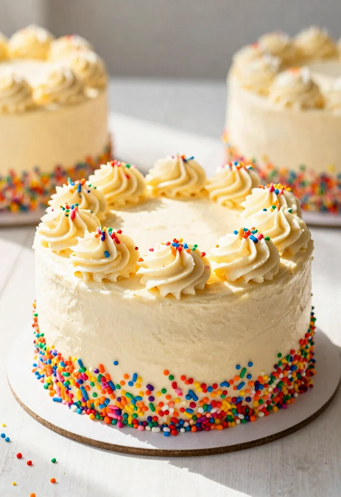 10 50th Anniversary Cake Ideas That Feel Meaningful and Elegant - 6. Funfetti Celebration Cake 1
