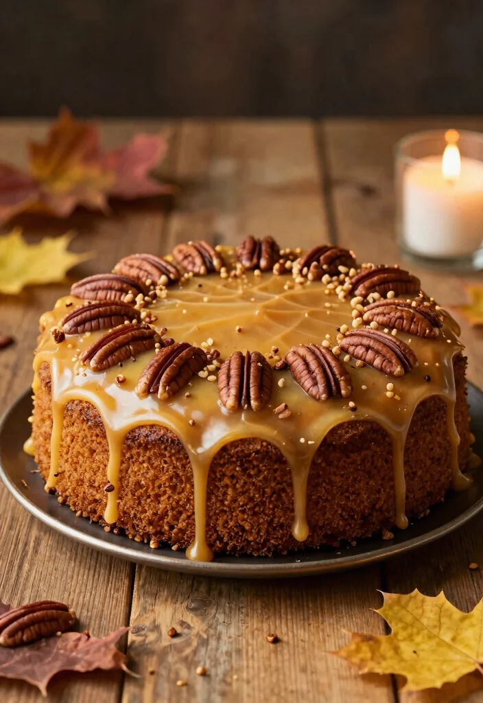 10 50th Anniversary Cake Ideas That Feel Meaningful and Elegant - 7. Maple Pecan Cake 1