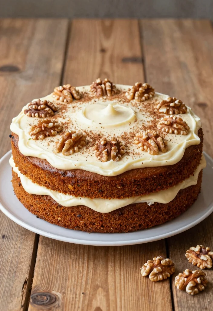 10 50th Anniversary Cake Ideas That Feel Meaningful and Elegant - 9. Carrot Cake with Cream Cheese Icing 1