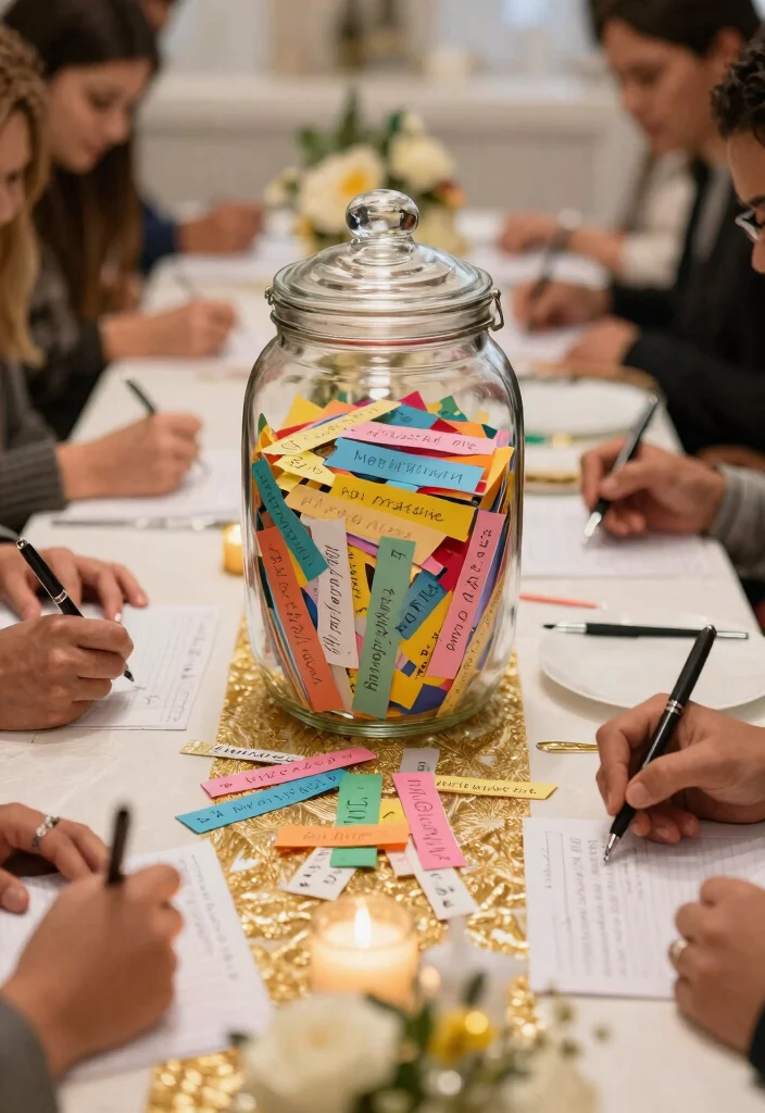 10 50th Anniversary Party Ideas That Celebrate Love and Legacy - 9. Heartfelt Wishes: A Memory Jar Station 1