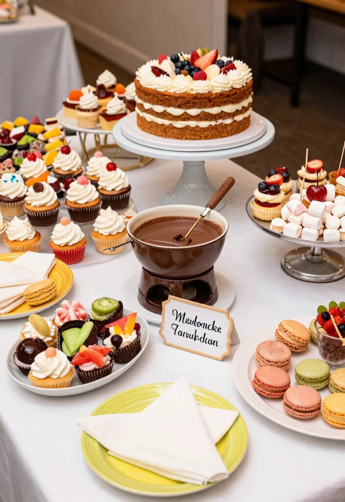 10 Anniversary Room Decoration Ideas for a Romantic Surprise - 7. Sweet Treats Station 1