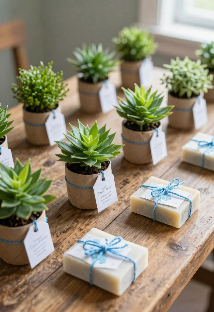 10 Blue Bridal Shower Ideas for a Fresh Modern Look - 5. Eco-Friendly Favors 1