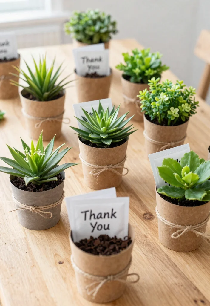 10 Brunch Bridal Shower Ideas for a Relaxed Daytime Party - 10. Green Thank You Favors 1